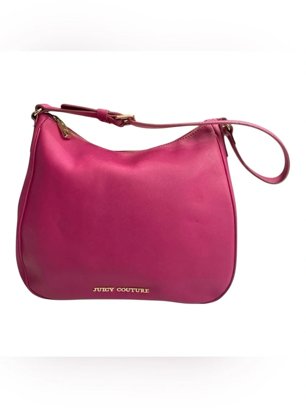 Juicy Couture Saffiano Pink Leather Hobo Bag